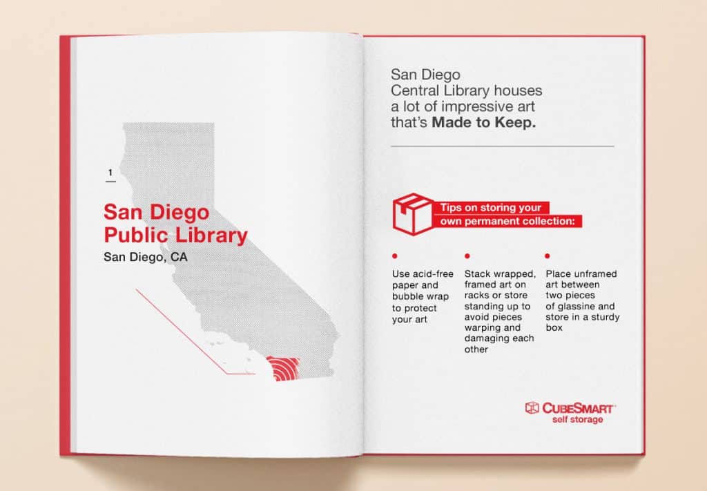 map of california and location of the san diego public library
