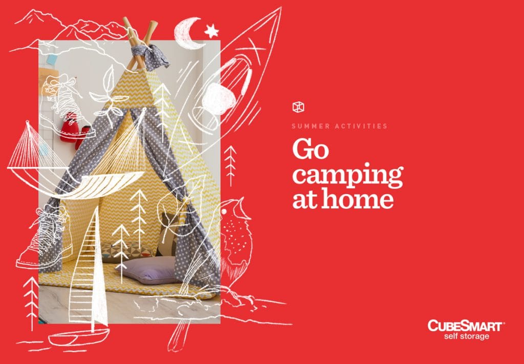 camping at home with family
