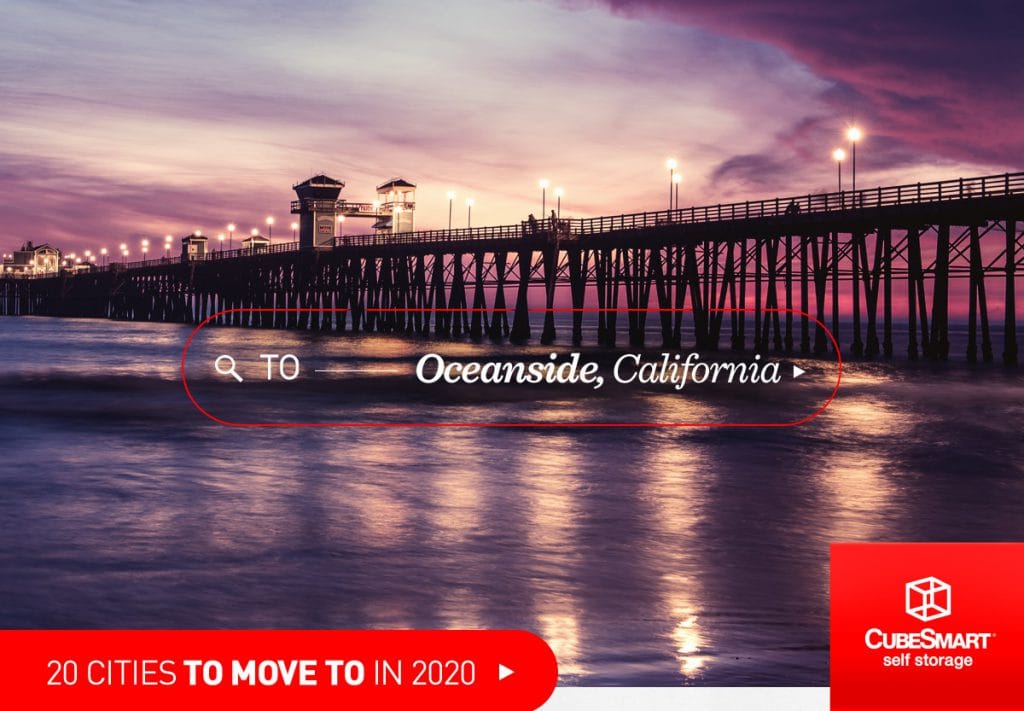 oceanside pier during a purple sunset
