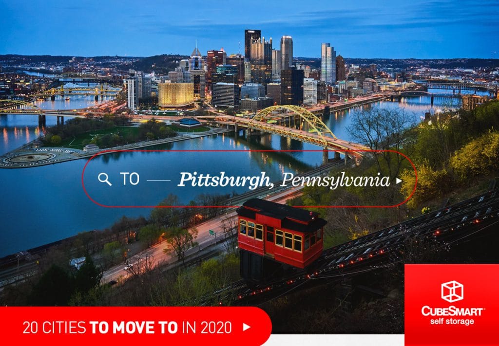 aerial view of downtown pittsburgh, pa