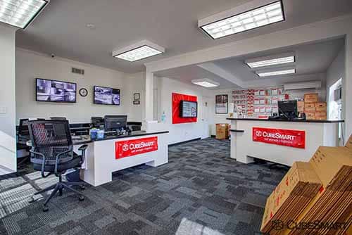 Lobby of CubeSmart Self Storage in Lewisville, Texas