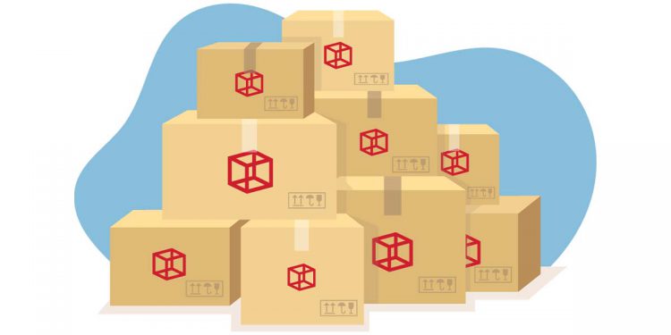 Illustration of CubeSmart Self Storage boxes