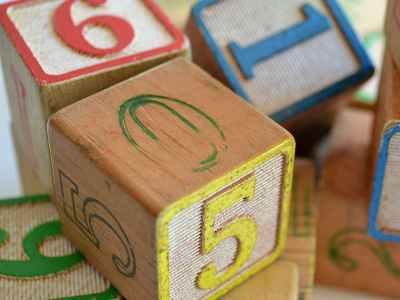 Colorful toy blocks.