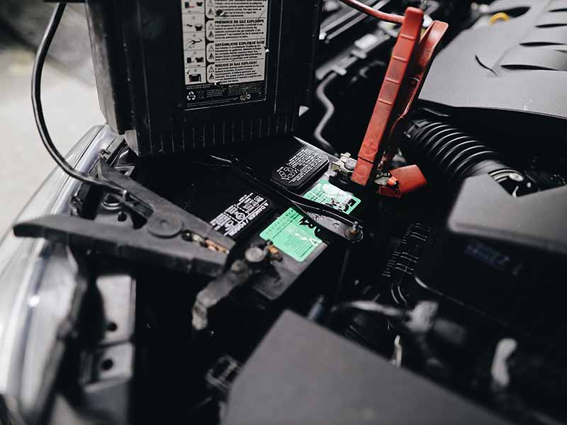 The battery for a vehicle