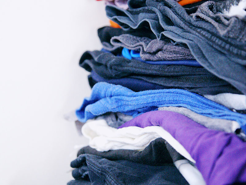 Pile of clothes.