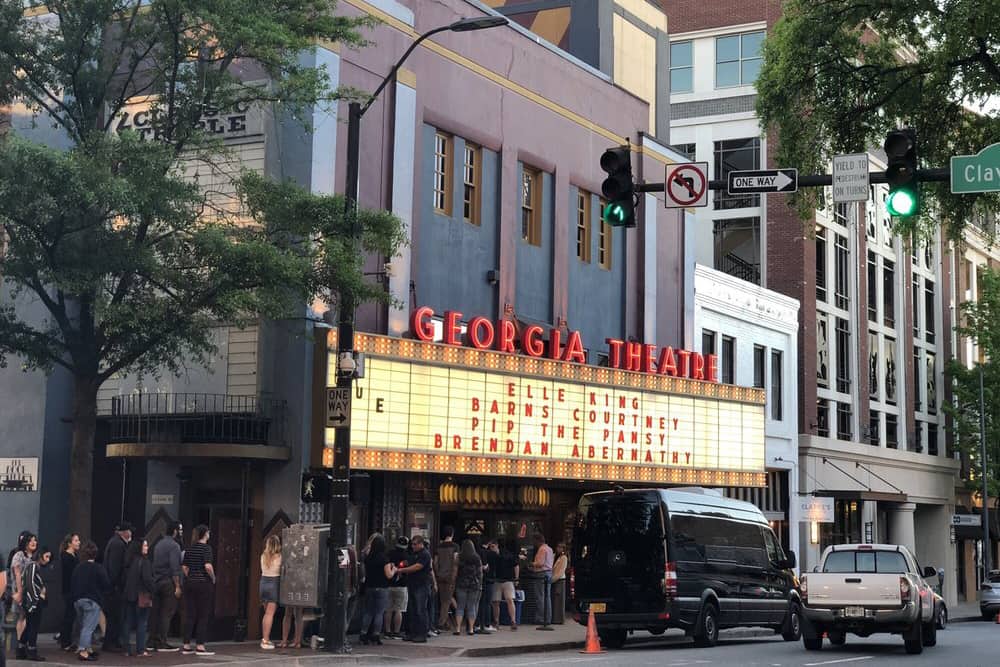 Outside the Georgia Theatre in Athens GA