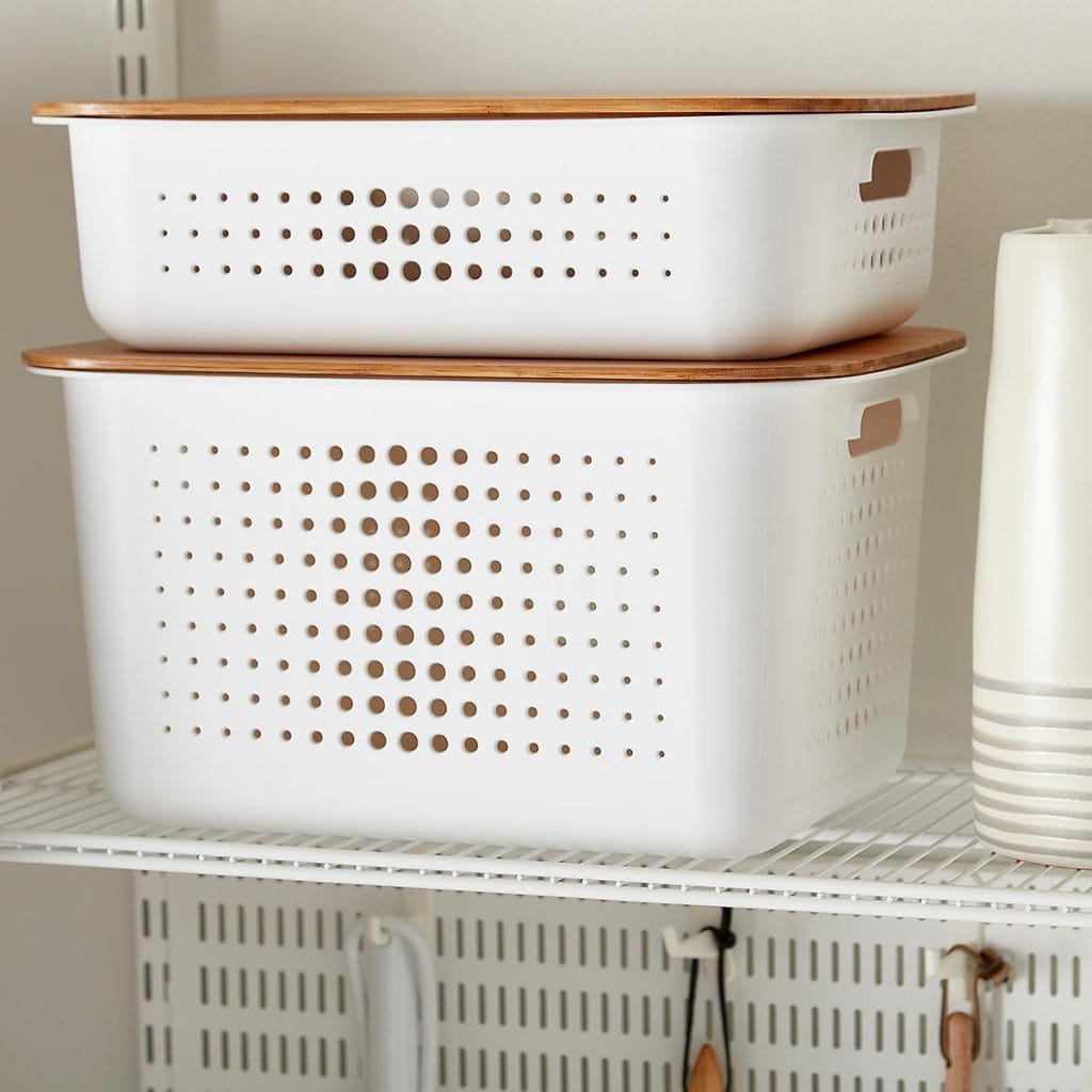 Store Storage Bins with bamboo lids