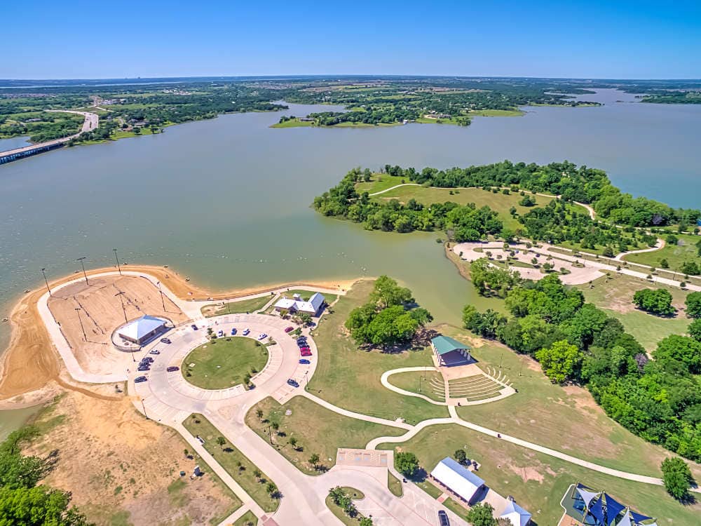Ariel view of Little Elm Beach