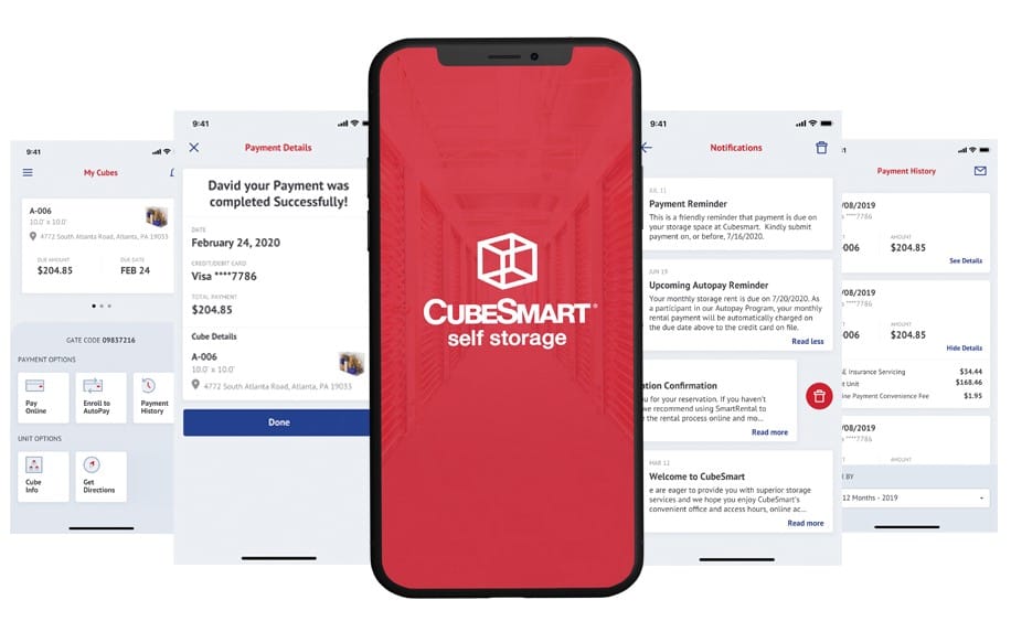 CubeSmart Mobile App slider