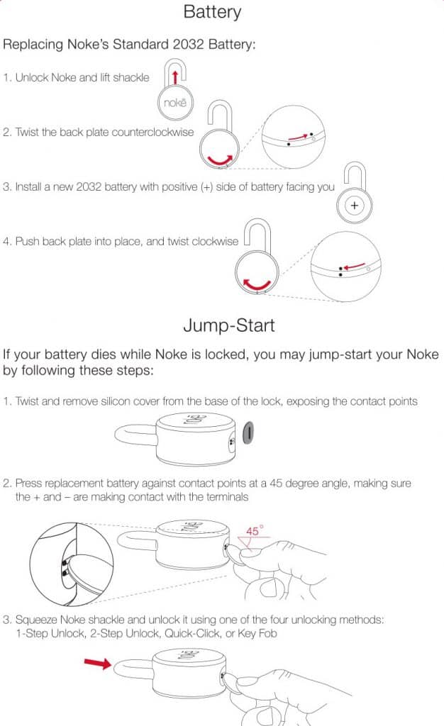 Noke-Battery Replacement-Steps