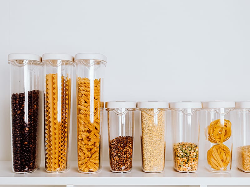 Platic dry goods contaniers