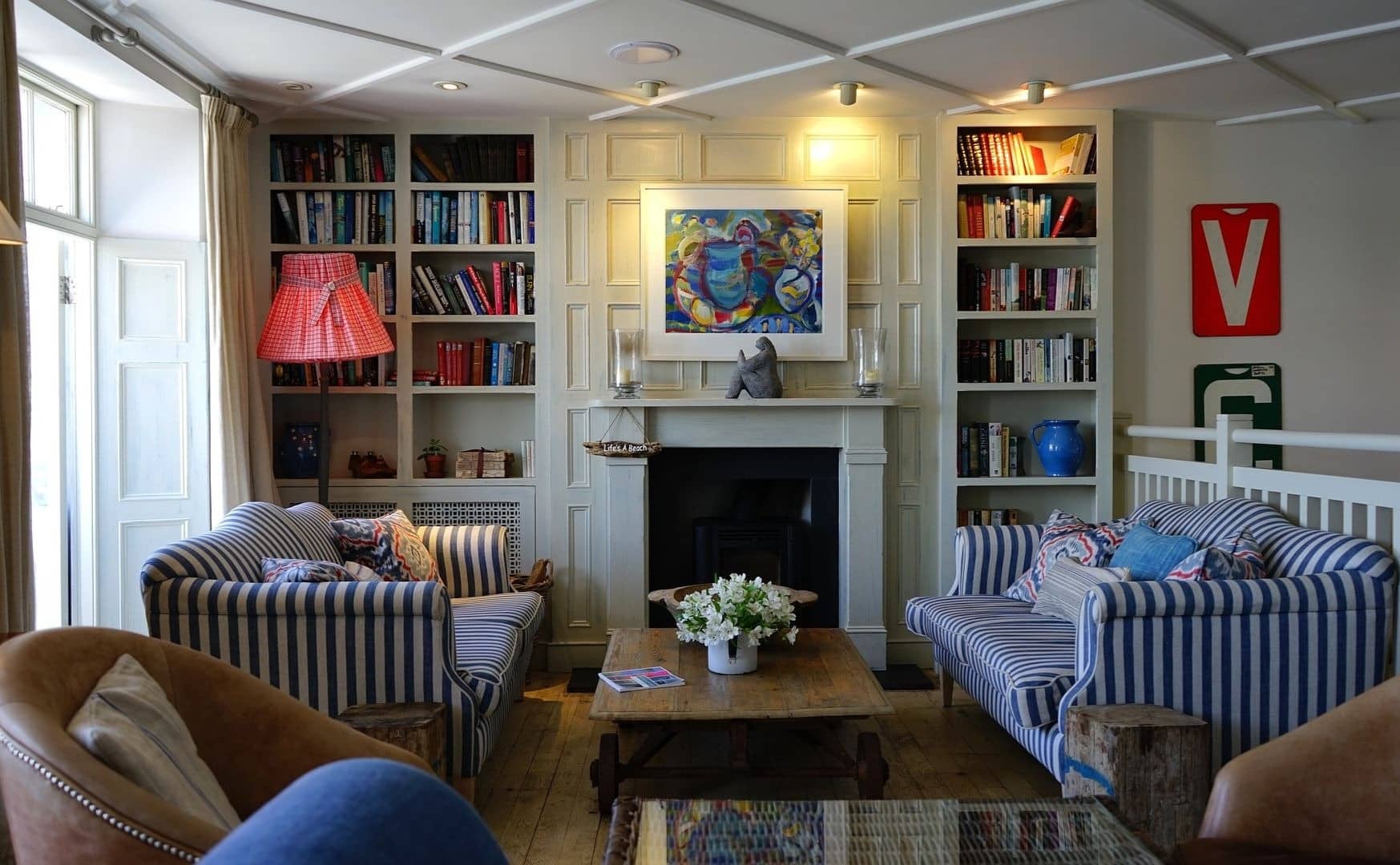 Interior view of an organized home