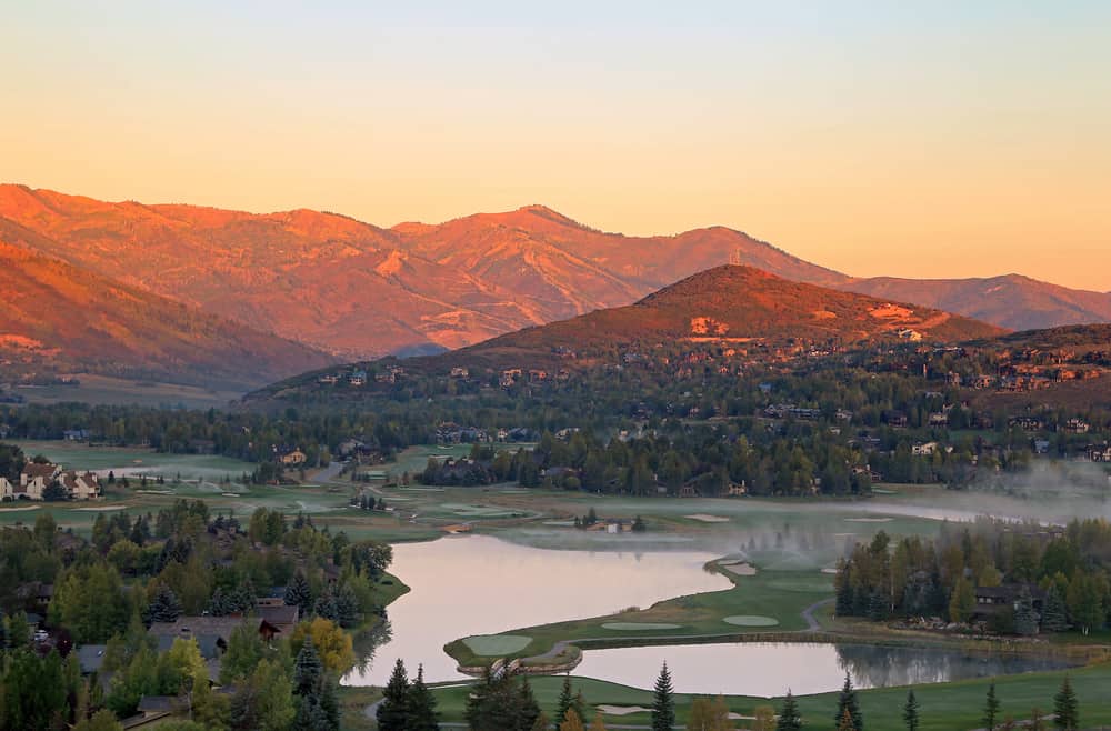 Sunrise over Park City Utah