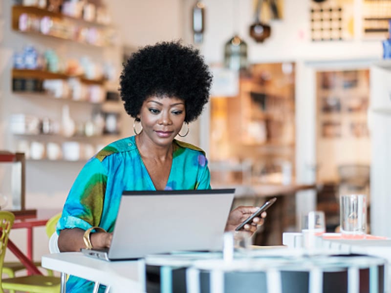 small business owners black women with computer