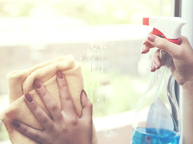 cleaning window