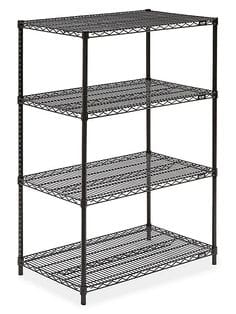  Black Wire Shelving for garage or storage unit