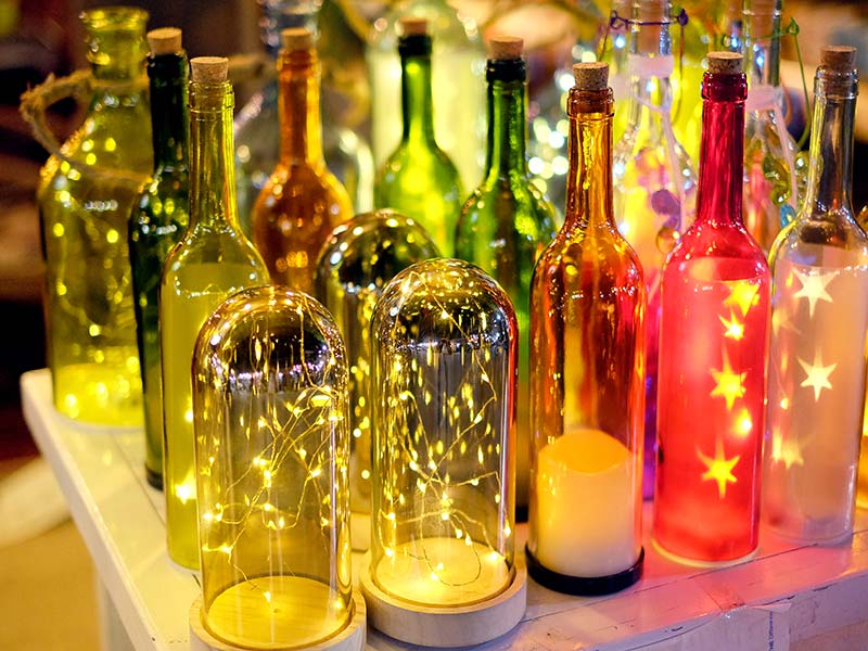 Wine Bottle Lights | Wine Bottle Ideas