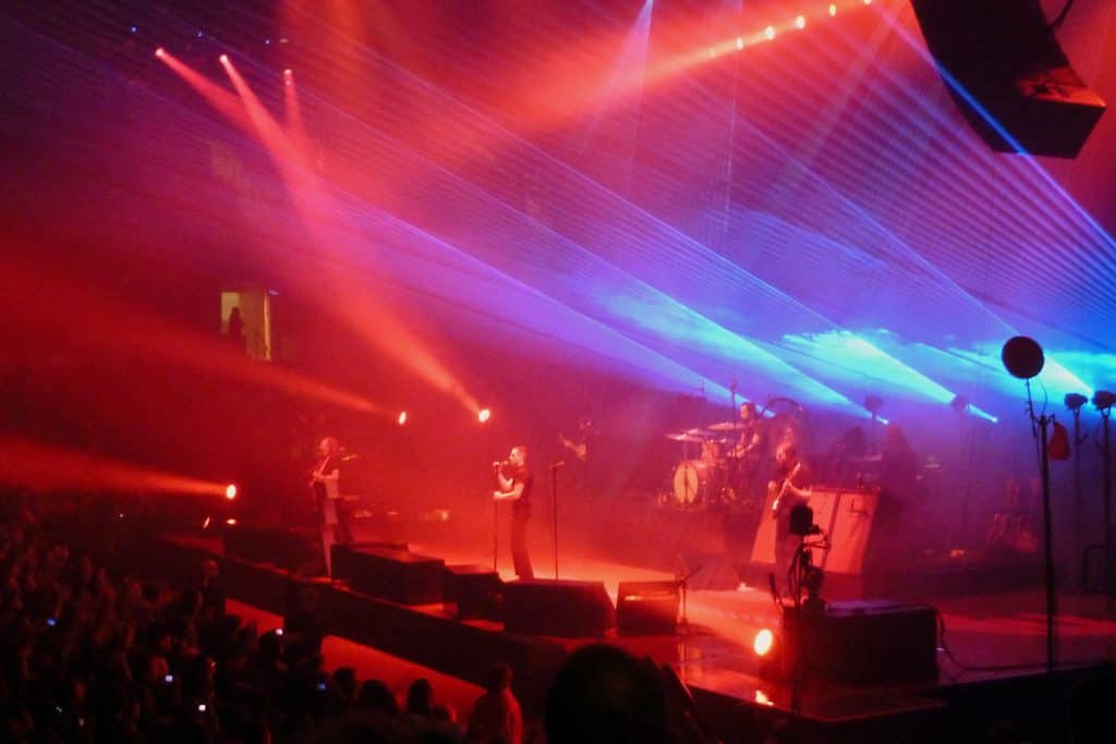 A band performs at Eastern Michigan University Convocation Center