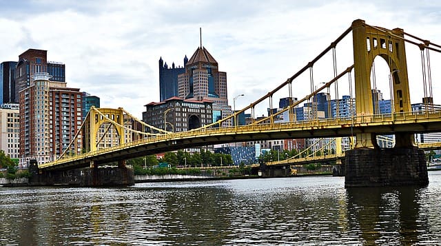 pittsburgh yellow bridge