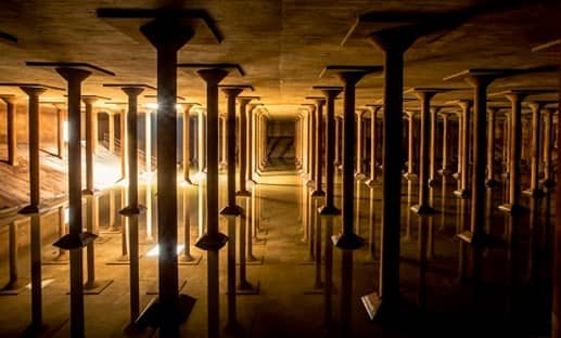 view of the Cistern, an underground space in Houston, Texas