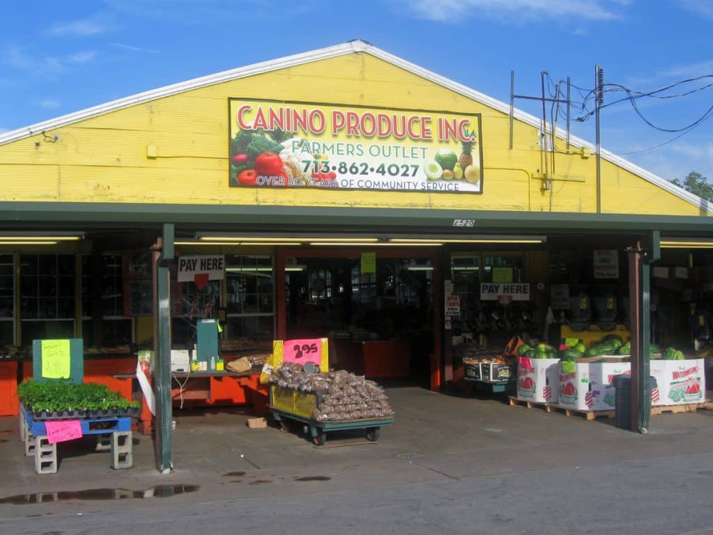 entrance to the Canino Farmers Market in Houston, Texas