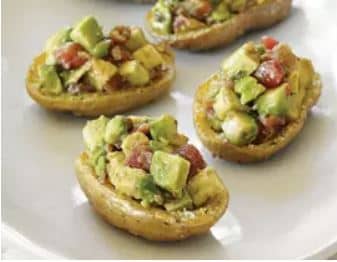Thanksgiving potatoes with walnut guacamole