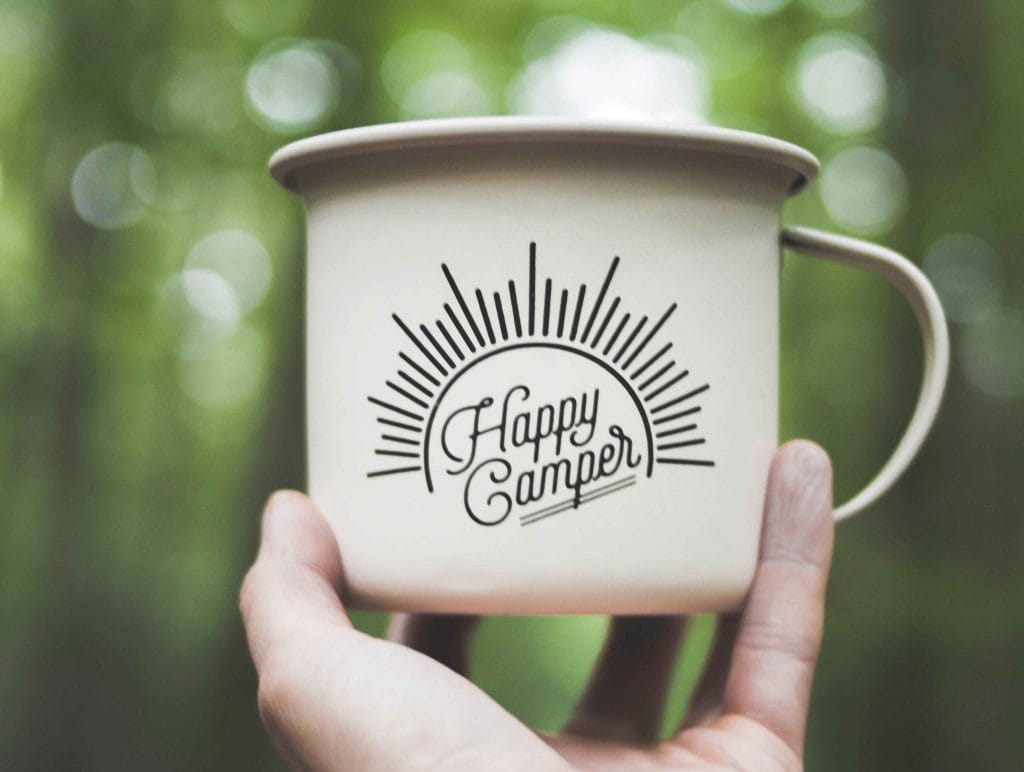 happy camper mug
