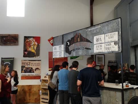 groups of people at a Houston brewery tour
