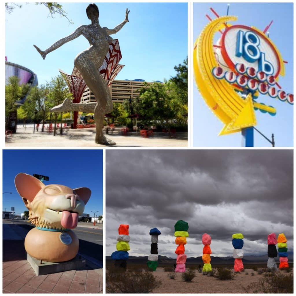 Las Vegas, NV arts district and Seven Magic Mountains