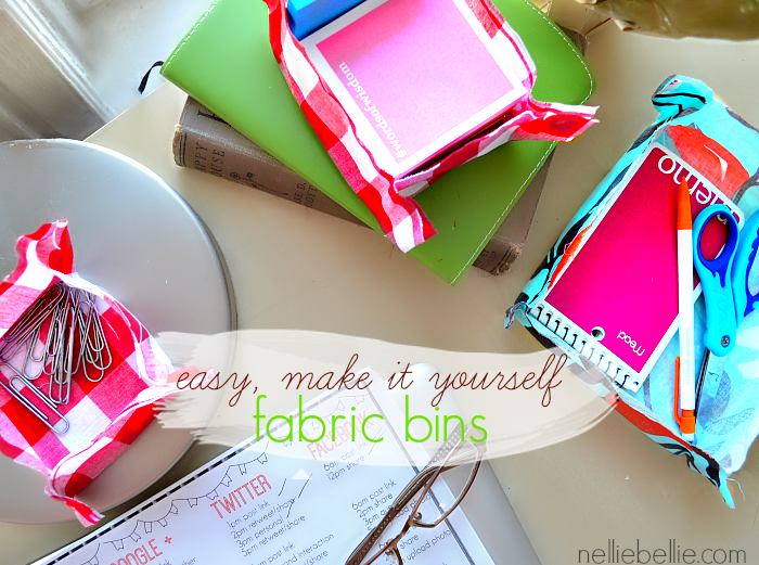 Make it Yourself Fabric Bins Make it Yourself Fabric Bins