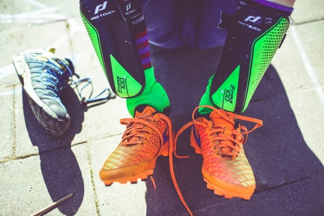 cleats and shin guards