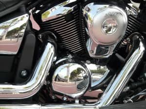 close up of a motorcycle
