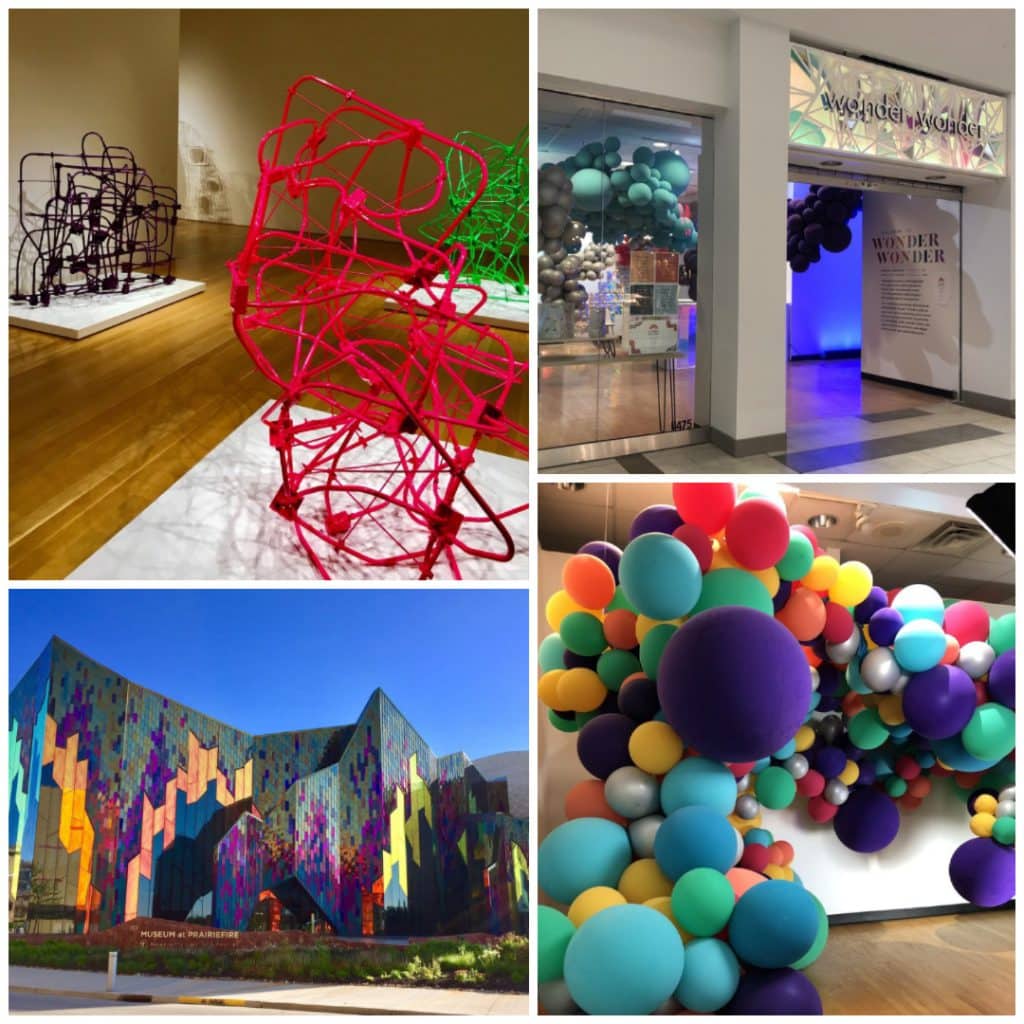 Overland Park, KS art is colorful and sculptural