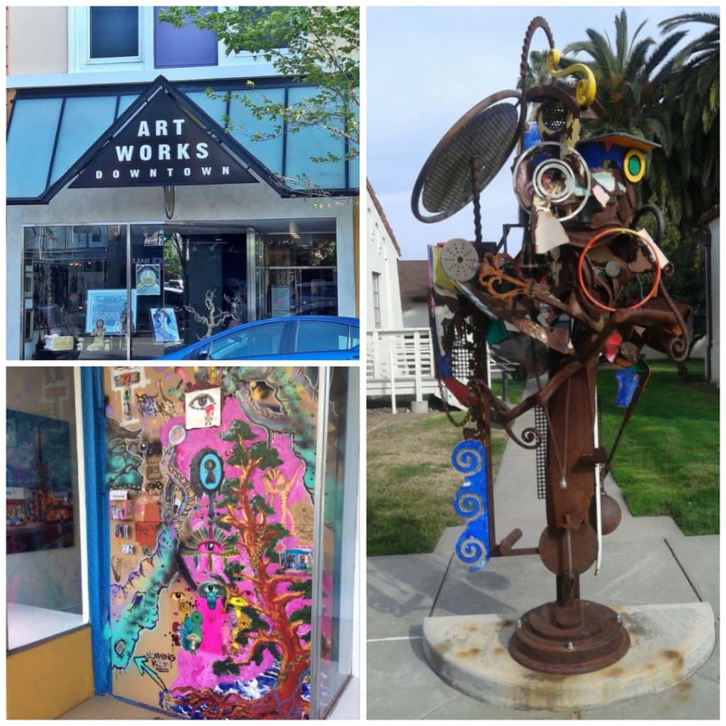 San Rafael, CA Art Works Downtown and street sculptures