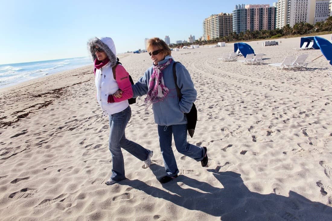 Miami winter on the beach